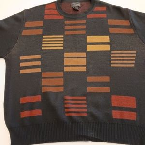 Vintage  90s CEZANI earthy wool blend, crewneck dad sweater. Medium.